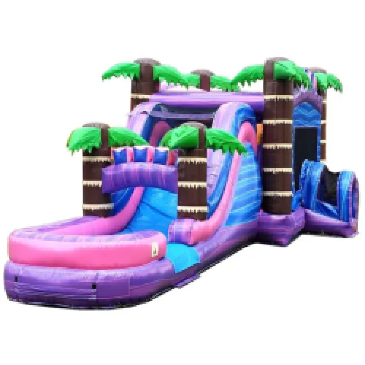 Tropical Purple Wet/Dry Bounce House